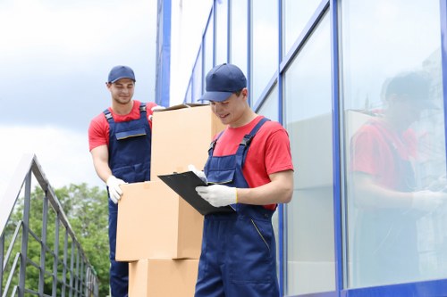 Removal van loading items for a home move in Mitcham